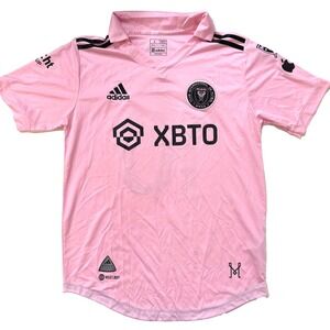 Inter Miami CF Jersey Mens Large Pink MLS Soccer Messi 10 HEAT.RDY Adidas